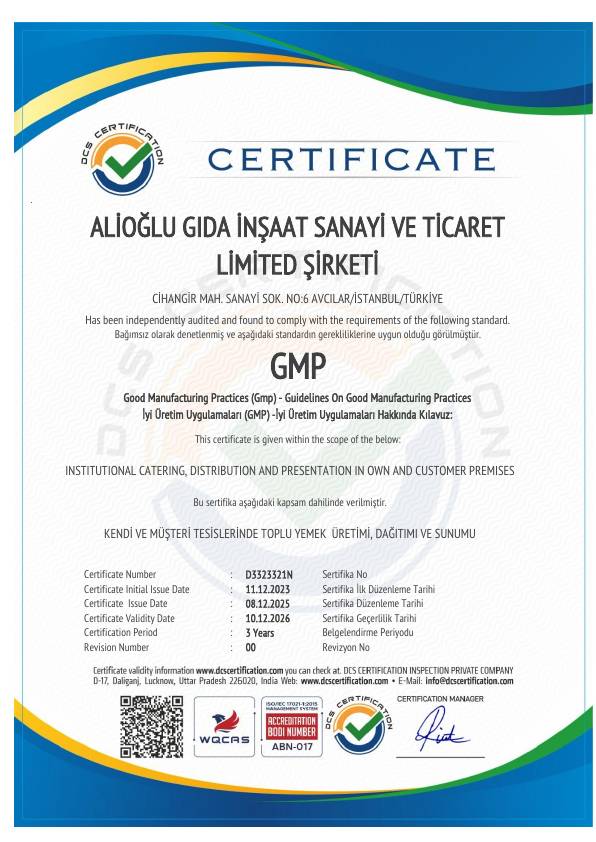 GMP belgesi