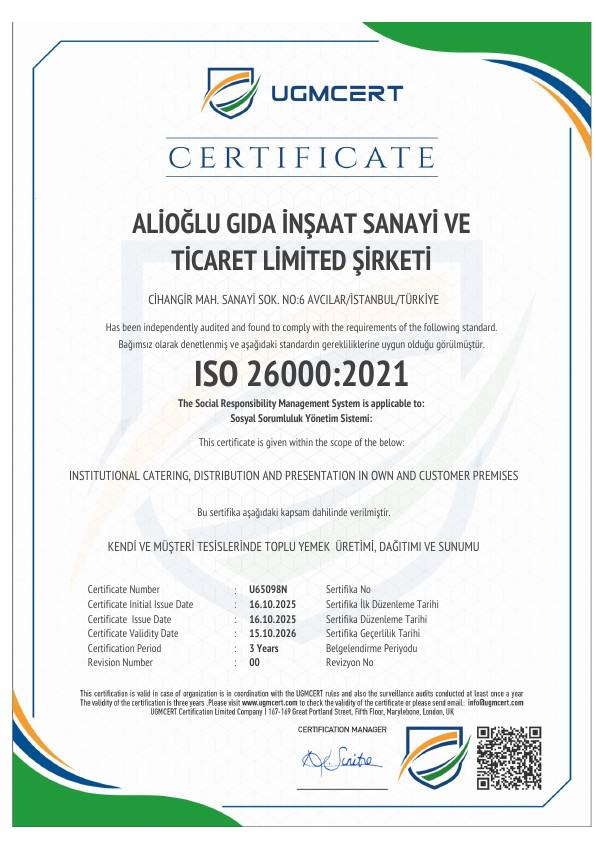 ISO 26000:2021 belgesi